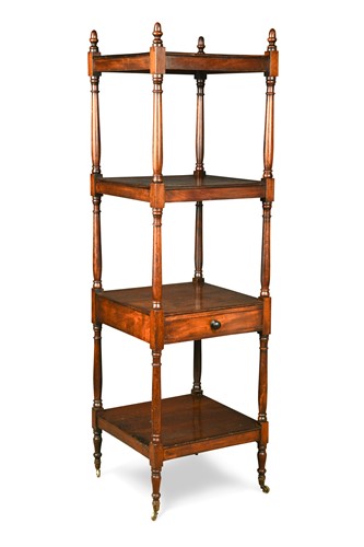 Lot 525 - A William IV mahogany four-tier whatnot