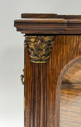 Lot 593 - A late Victorian brass mounted oak table top collector's cabinet