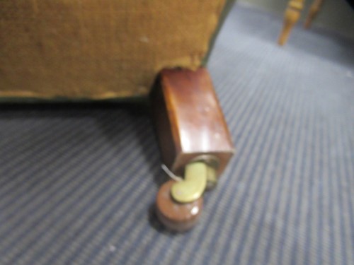 Lot 622 - A Edwardian leather upholstered armchair