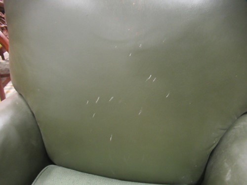 Lot 622 - A Edwardian leather upholstered armchair
