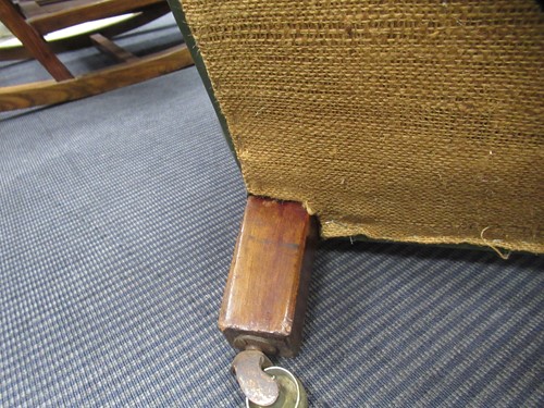 Lot 622 - A Edwardian leather upholstered armchair