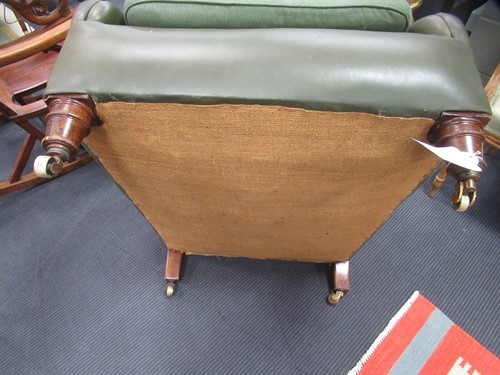 Lot 622 - A Edwardian leather upholstered armchair
