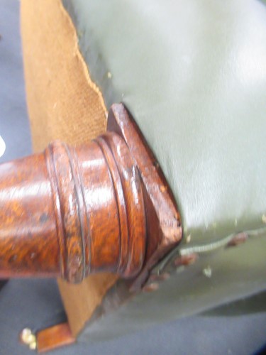 Lot 622 - A Edwardian leather upholstered armchair