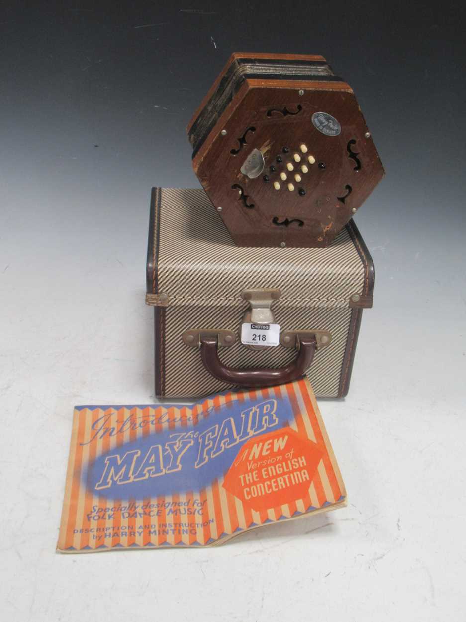 Lot 218 - A Mayfair concertina accordion