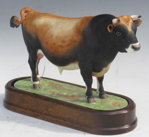 Lot 32 - A Royal Worcester model of Jersey Bull,...