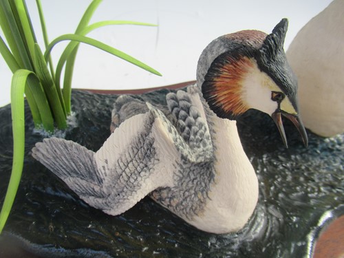 Lot 6 - A Border Fine Art porcelain model of Grebes