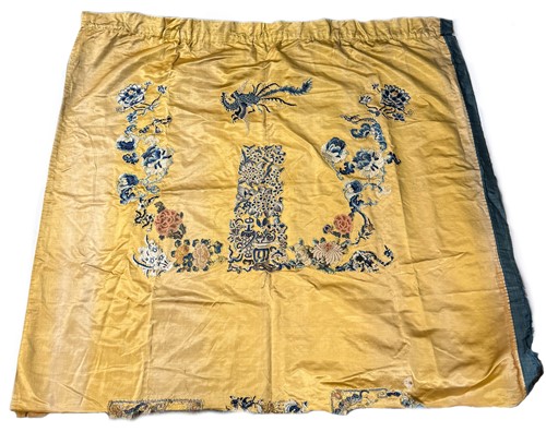 Lot 20 - A Chinese child's blue silk embroidered jacket, early 20th century