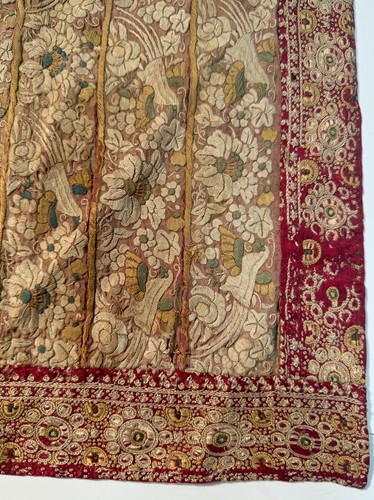 Lot 255 - A Chinese silk embroidered Manchu panel, late Qing Dynasty, circa 1890