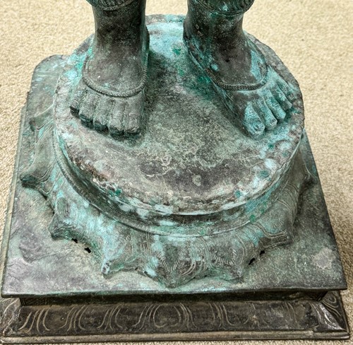 Lot 58 - A large Indian Chola style figure of Parvati (Uma)