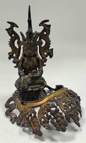 Lot 52 - A Tibetan gilt metal deity tiara, 18th century