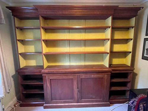Lot 470 - A 19th century mahogany open top breakfront...