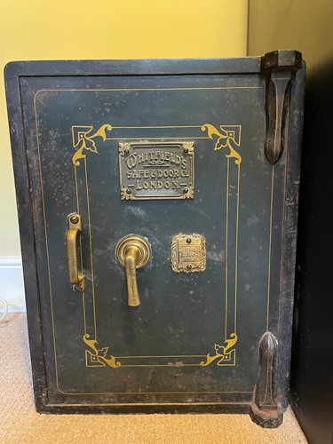 Lot 467 - A Whitfield's metal safe, circa 1900, with...