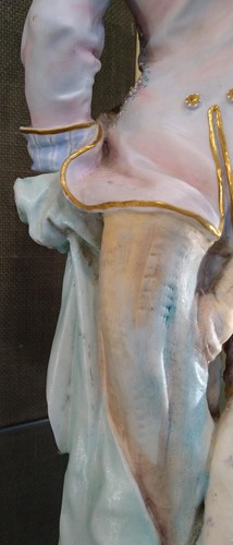 Lot 21 - A pair of French bisque porcelain figures by...