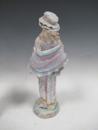Lot 21 - A pair of French bisque porcelain figures by...