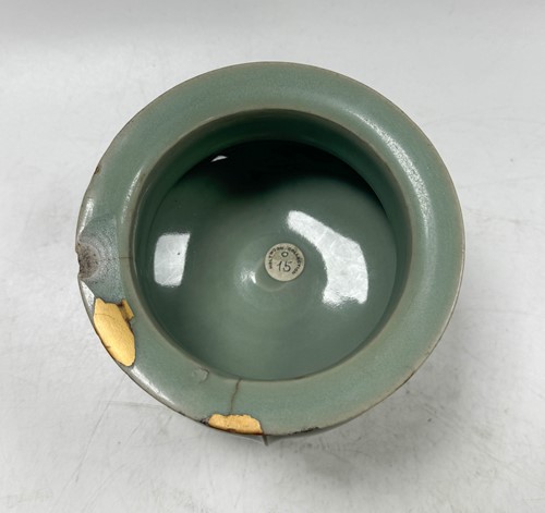 Lot 3 - A Chinese Longquan celadon-glazed tripod censer, South Song Dynasty (1127-1279)