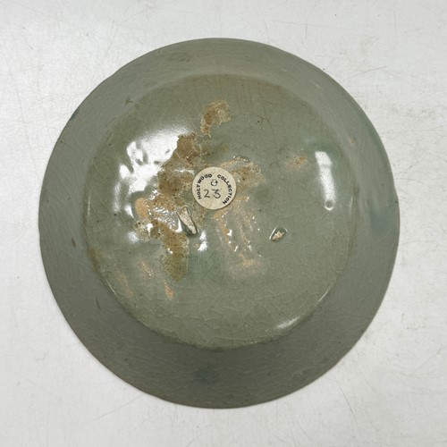 Lot 4 - A Chinese Longquan celadon-glazed mallow bowl, Southern Song Dynasty (1127-1279)