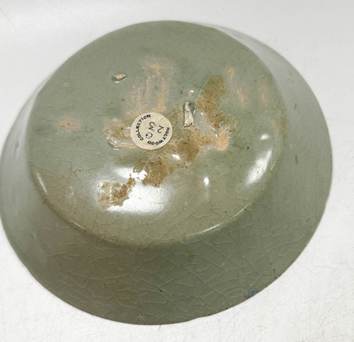 Lot 4 - A Chinese Longquan celadon-glazed mallow bowl, Southern Song Dynasty (1127-1279)
