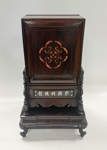 Lot 444 - A Chinese twin fusee mantel clock, circa 1900
