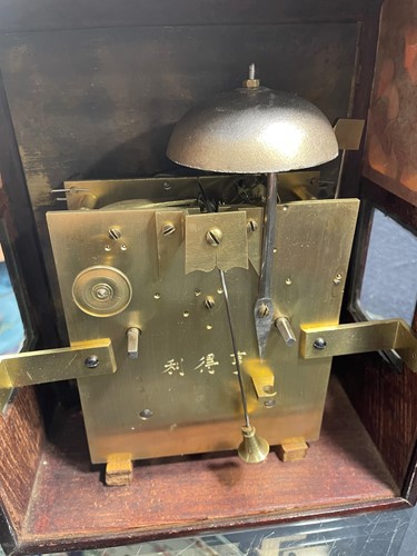 Lot 444 - A Chinese twin fusee mantel clock, circa 1900