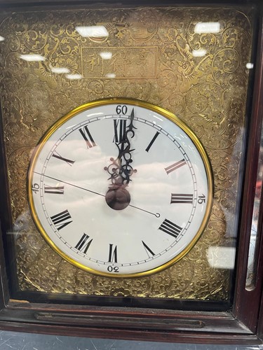 Lot 444 - A Chinese twin fusee mantel clock, circa 1900