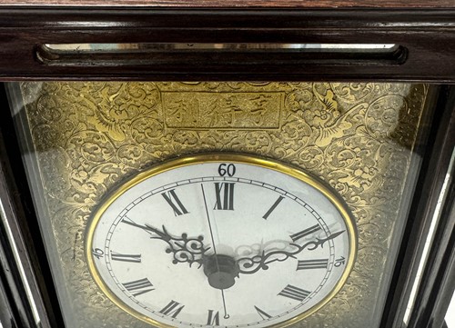 Lot 444 - A Chinese twin fusee mantel clock, circa 1900