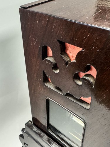 Lot 444 - A Chinese twin fusee mantel clock, circa 1900