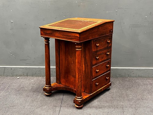 Lot 333 - An early Victorian rosewood davenport 82cm x...