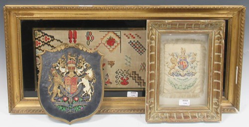 Lot 106 - An early 19th century silk work embroidery of...