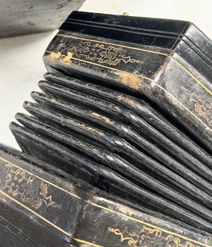 Lot 587 - Jeffries Bros., a fifty-eight key Duet concertina, late 19th or early 20th century