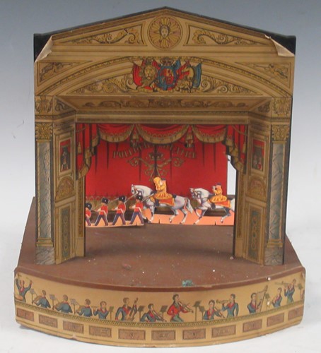 Lot 54 - Pollocks Toy Theatre with stage lighting and...