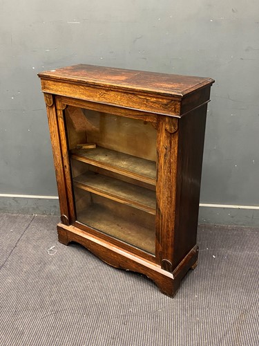 Lot 385 - A Victorian inlaid rosewood pier cabinet with...