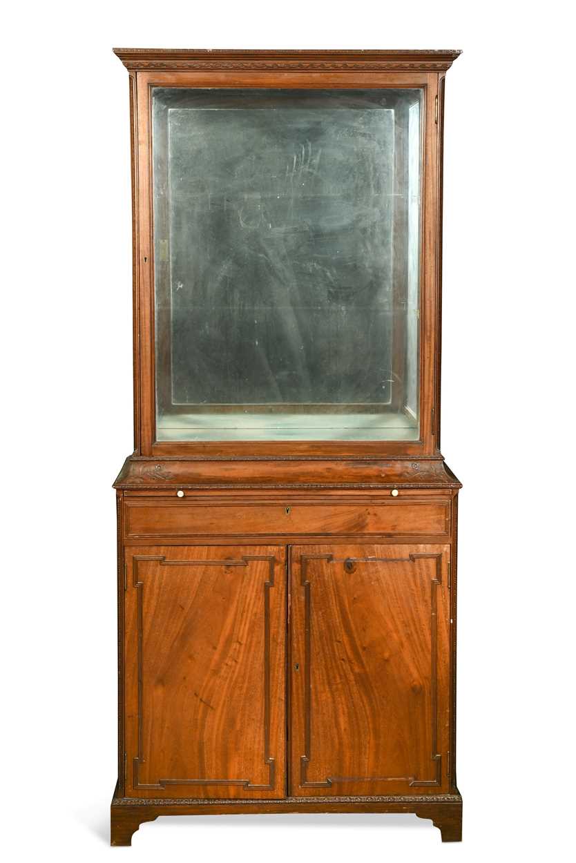 Lot 612 - A late Victorian or early Edwardian mahogany display cabinet