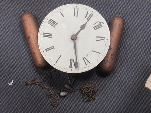 Lot 516 - A 19th century clock face with Roman numerals...