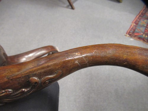 Lot 489 - An early George III carved mahogany kettle stand