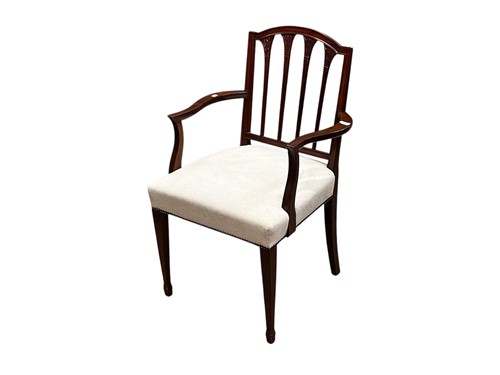 Lot 509 - An early George III mahogany dining chair with...