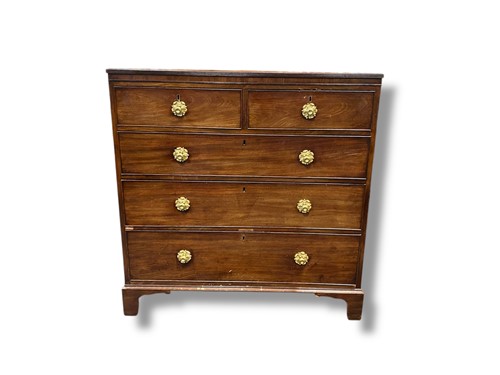 Lot 605 - A William IV mahogany chest of drawers,...