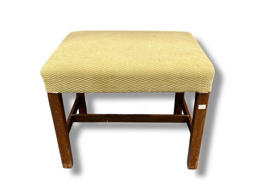 Lot 765 - A George III mahogany rectangular stool, on...
