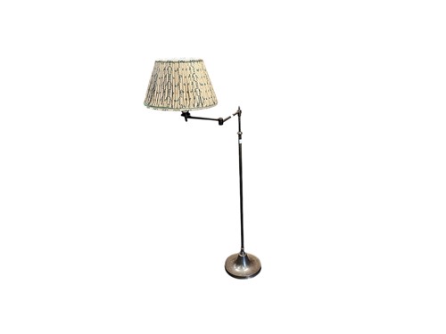Lot 701 - A late 20th century brushed brass standard...