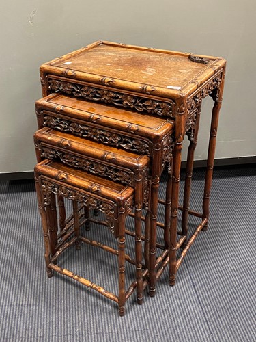 Lot 488 - An early 20th century Chinese hardwood nest of...
