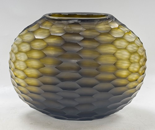 Lot 21 - An Oggetti cut sided glass vase, modern