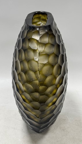Lot 21 - An Oggetti cut sided glass vase, modern