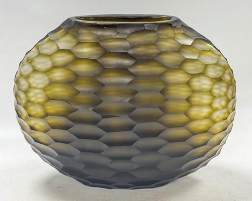 Lot 21 - An Oggetti cut sided glass vase, modern