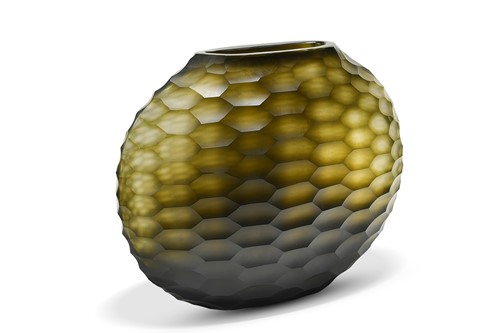 Lot 21 - An Oggetti cut sided glass vase, modern