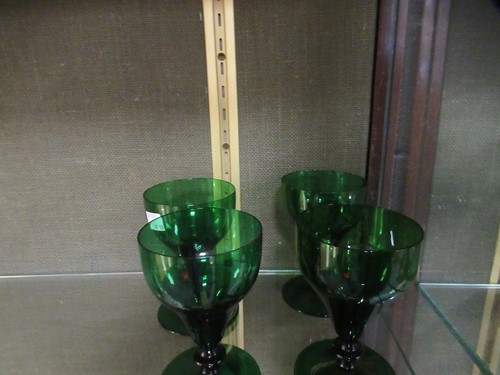 Lot 75 - William Yeoward glassware: a set of ten green...