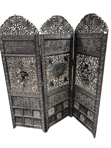 Lot 668 - A 19th century Indian carved hardwood...