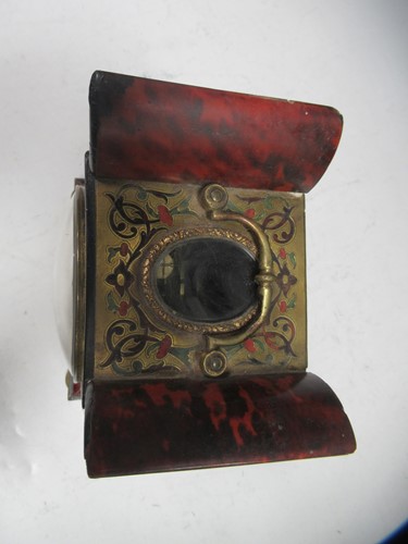 Lot 19 - A 19th century boullework table clock with...