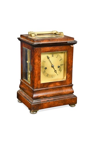 Lot 677 - A rosewood cased four glass table clock by Upjohn, London, 19th century
