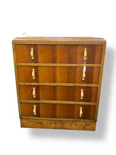 Lot 614 - An Art Deco walnut chest of drawers