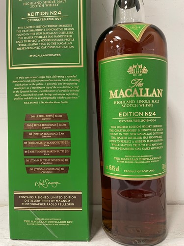 Lot 175 - Macallan Edition No. 4 Single Malt Scotch Whisky