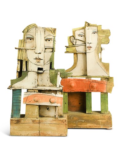 Lot 71 - Christy Keeney (1958-), a stylised cubist head